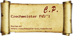 Czechmeister Pál névjegykártya